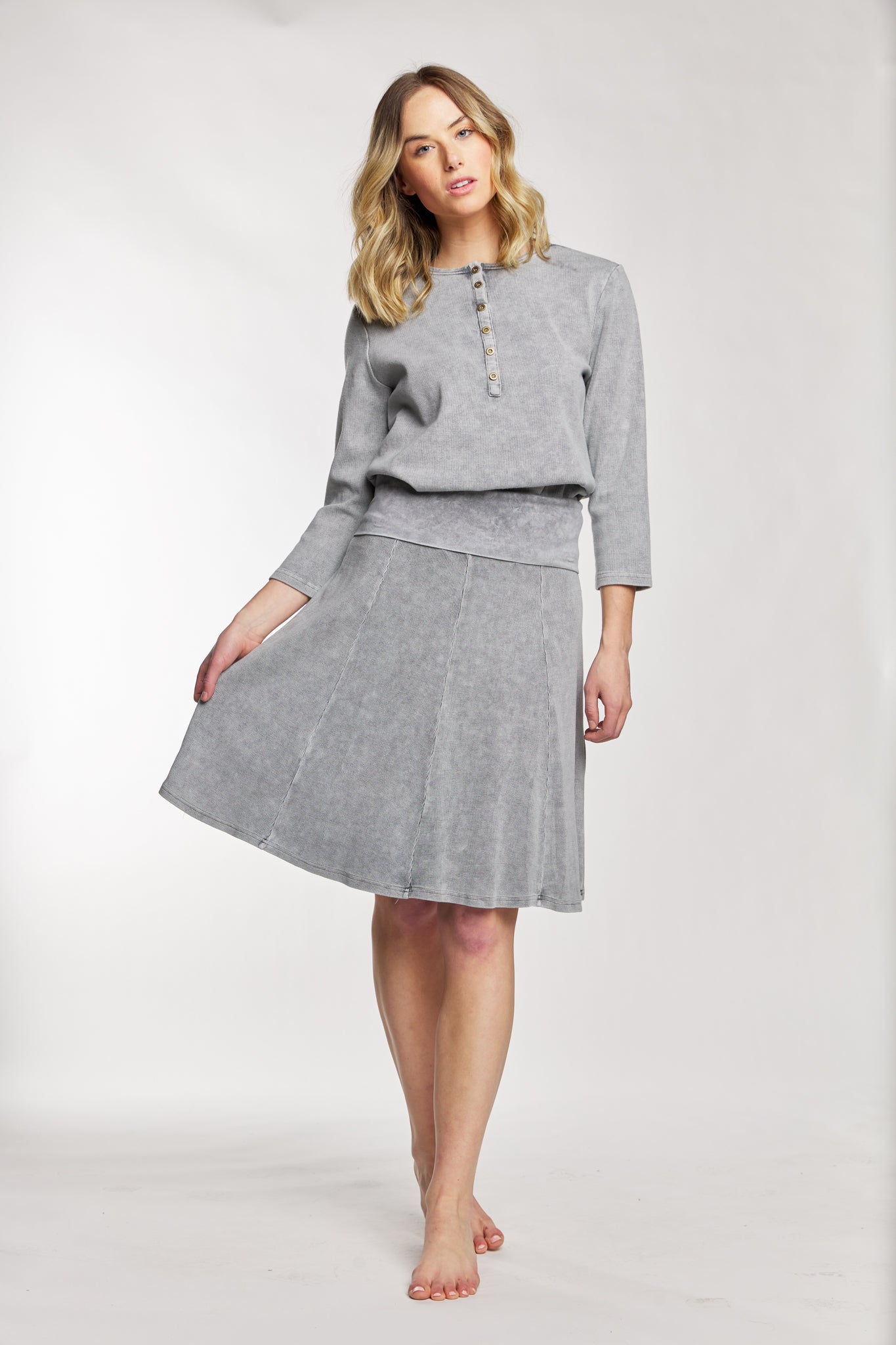 Light Grey Wash Skirt