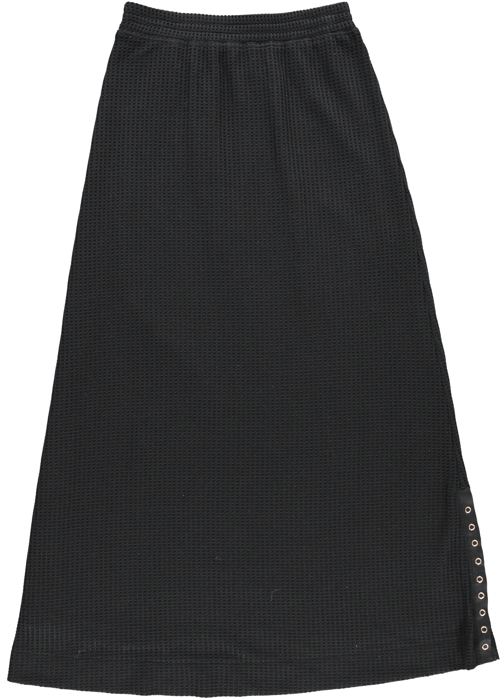 Black Waffle Knit Skirt