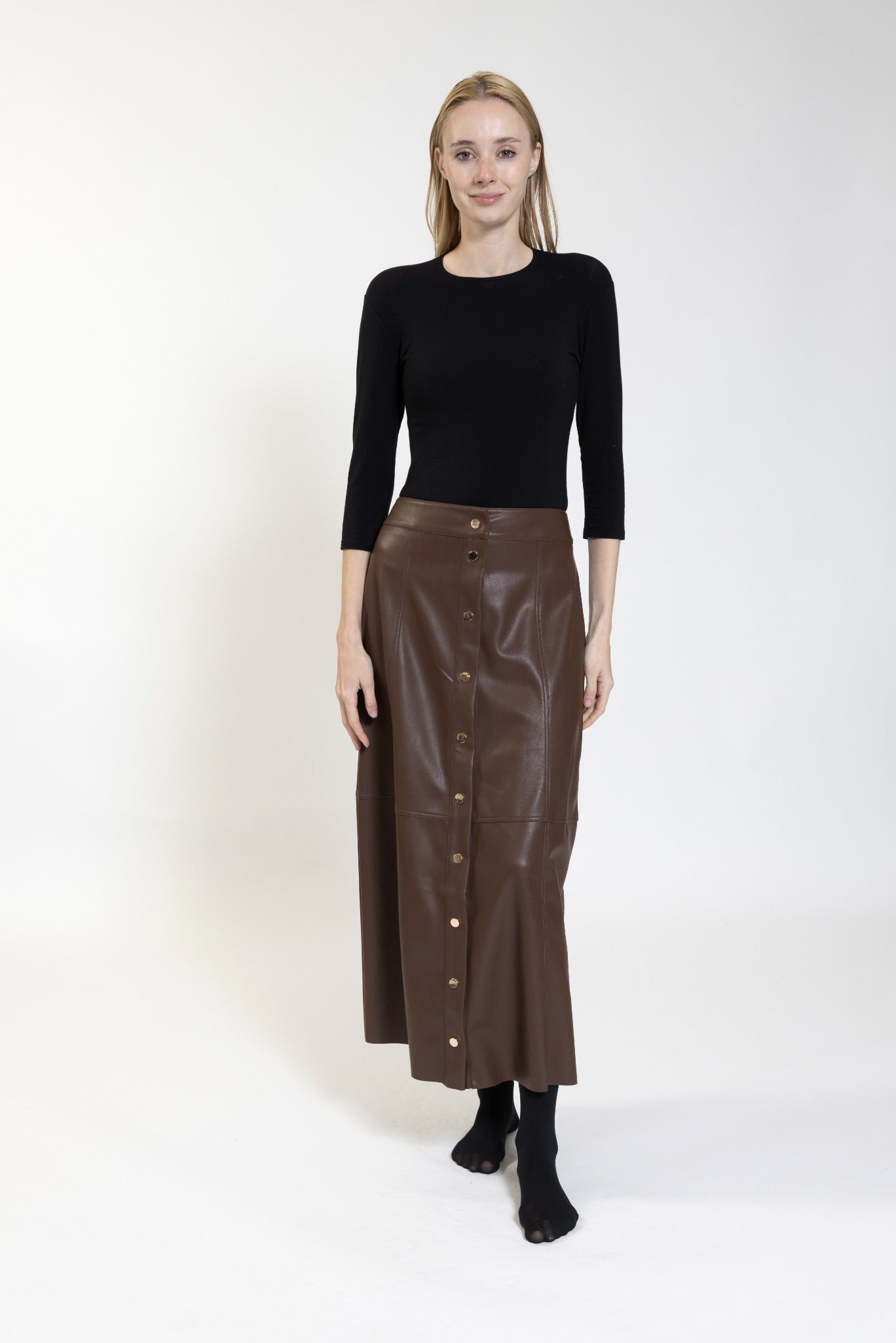 Tiered 2024 leather skirt