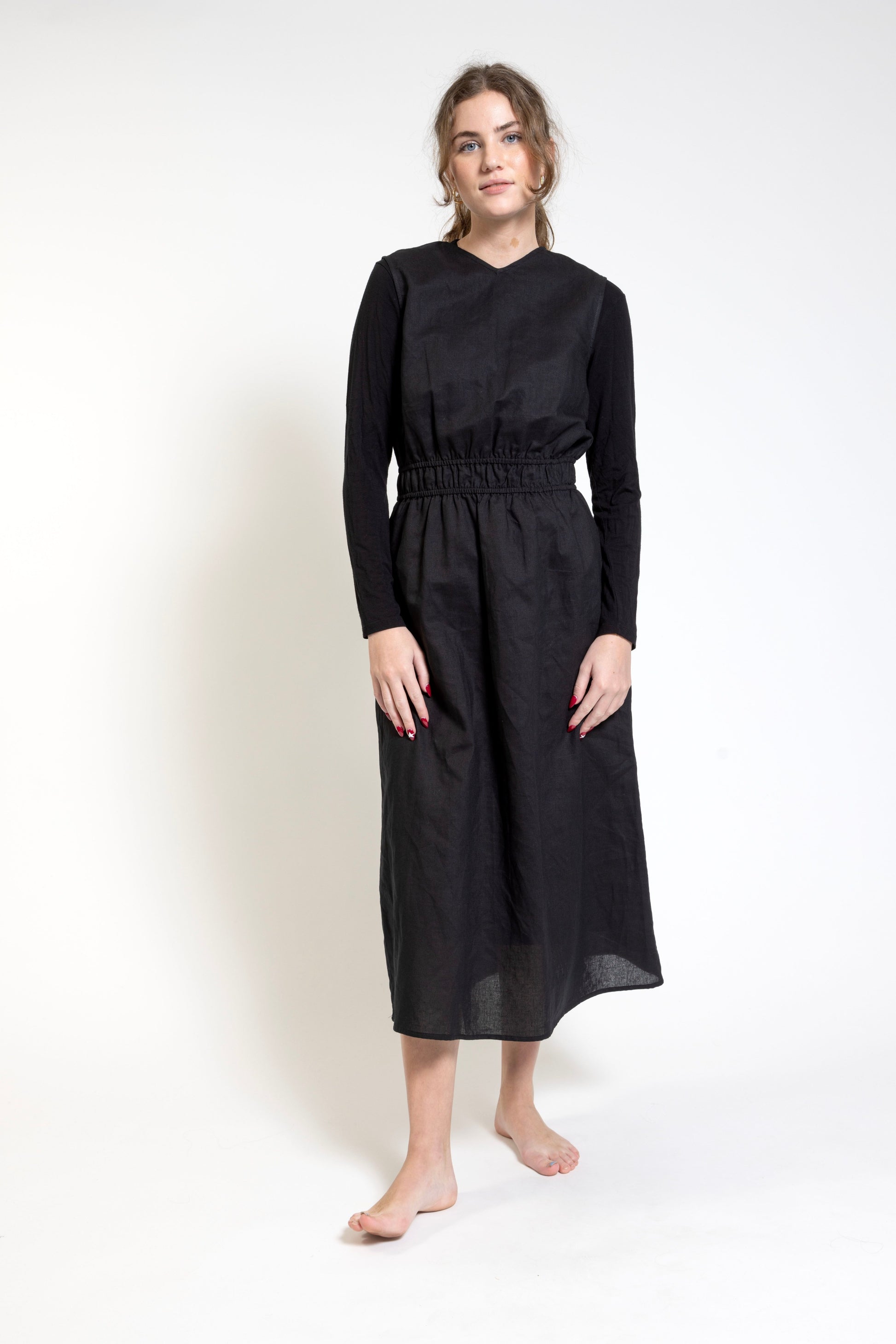 Black Plain Jumper Dress