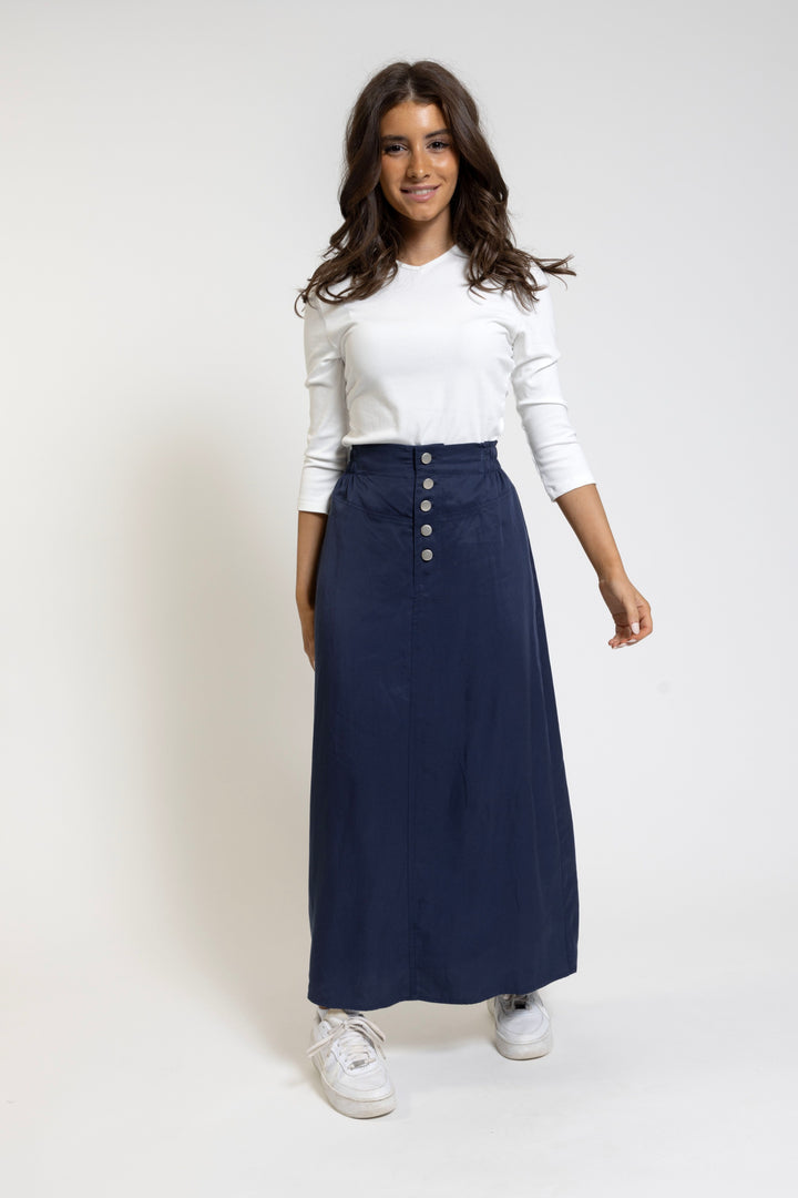 Navy Plain Skirt