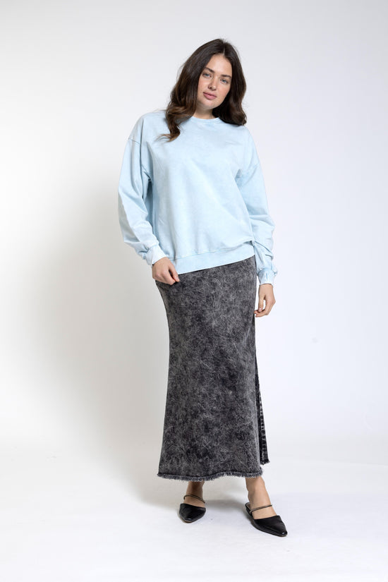 Blue Wash Sweatshirt - TTYLSS2414-F