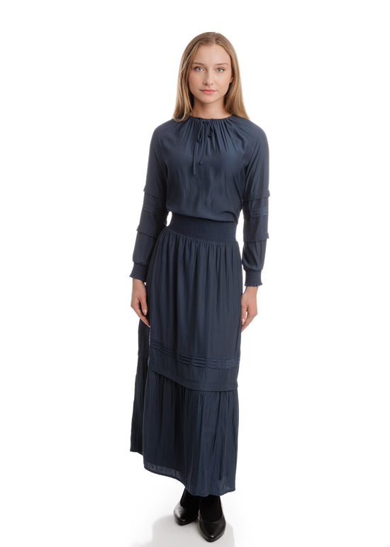 Dark Navy Scrunch Waist Skirt