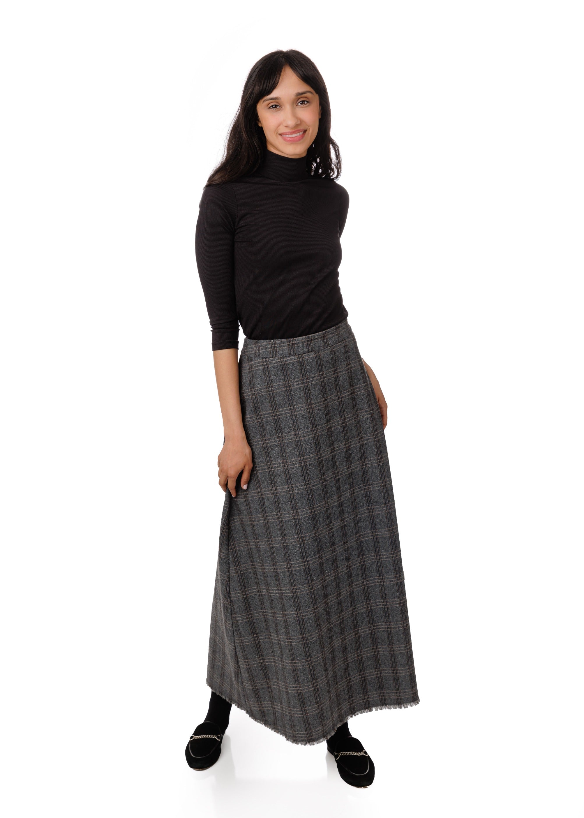 Wool Plaid Skirt