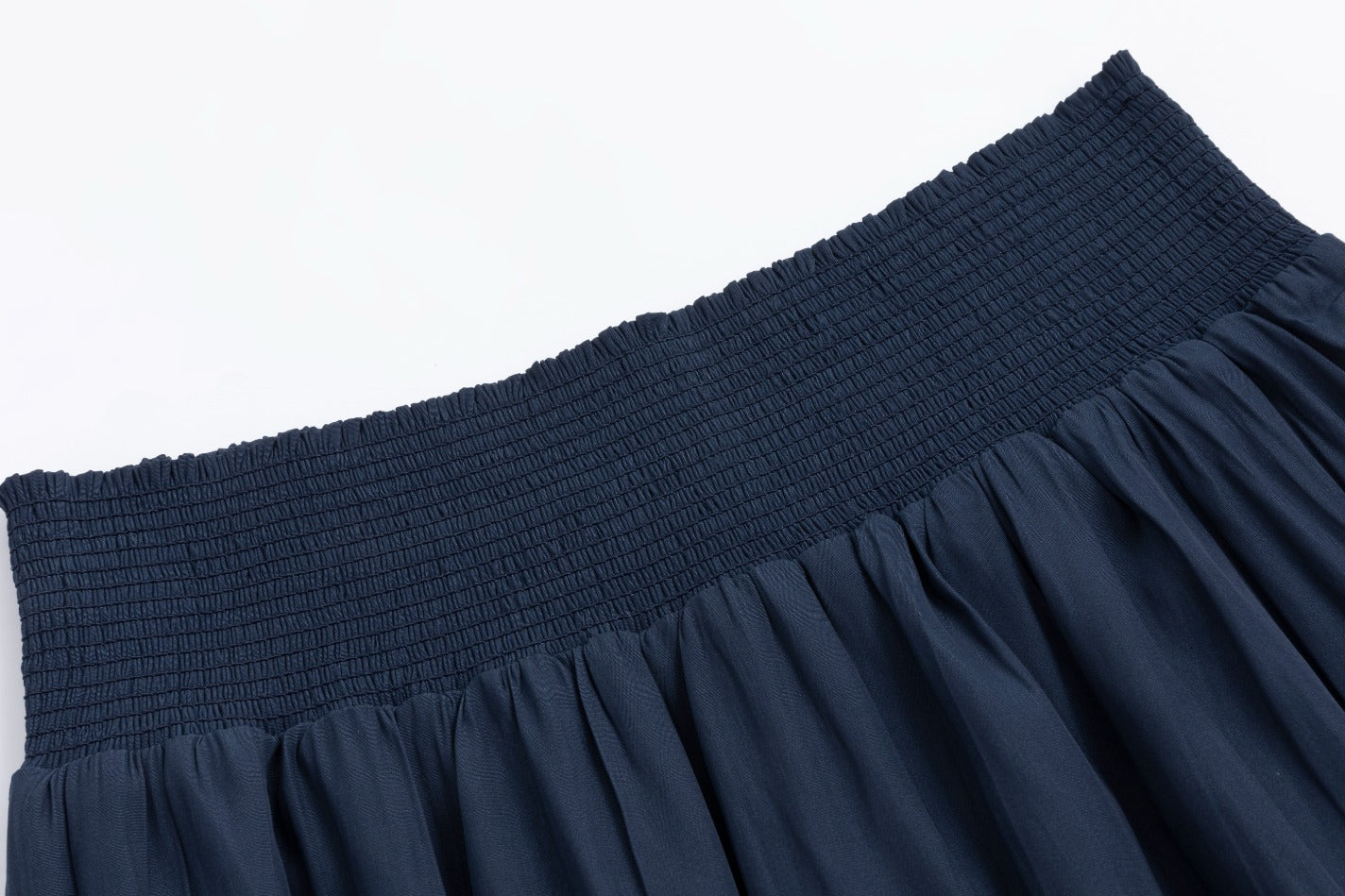 Dark Navy Scrunch Waist Skirt