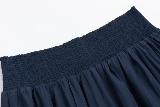 Dark Navy Scrunch Waist Skirt