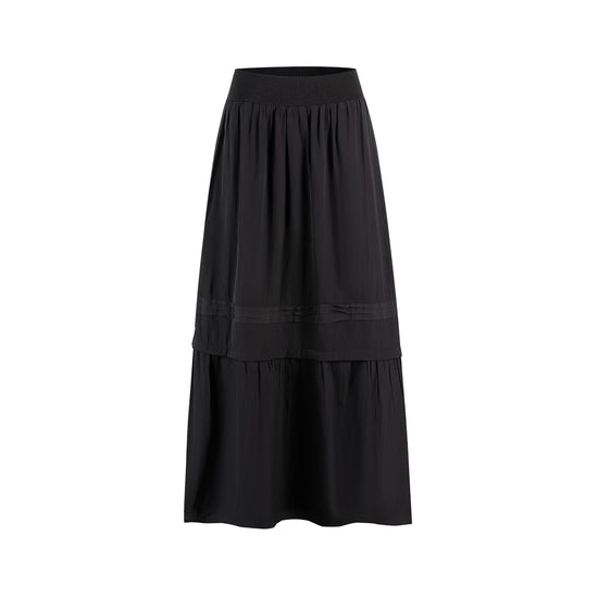 Black Scrunch Waist Skirt