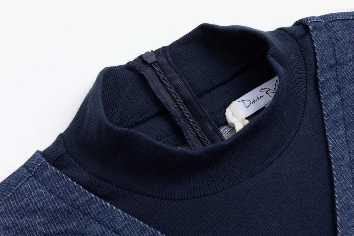 Navy Top And Denim Corduroy Jumper- One Piece