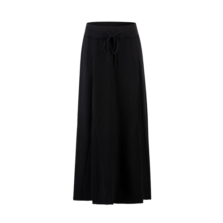 Black Cableknit Skirt