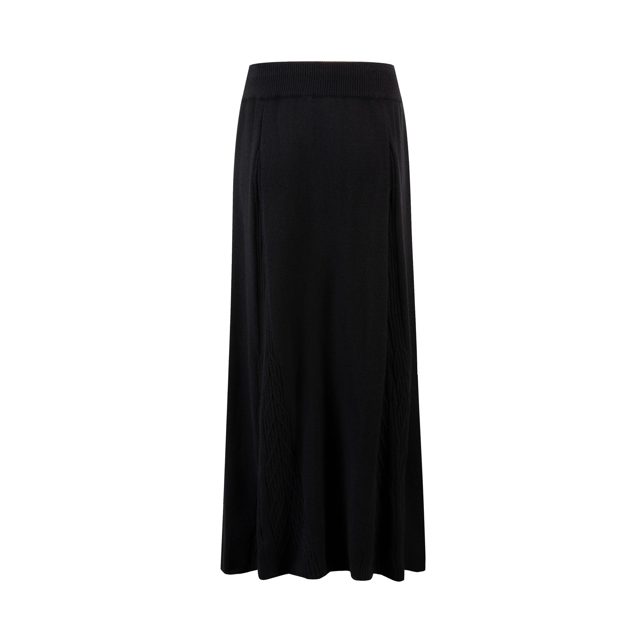 Black Cableknit Skirt