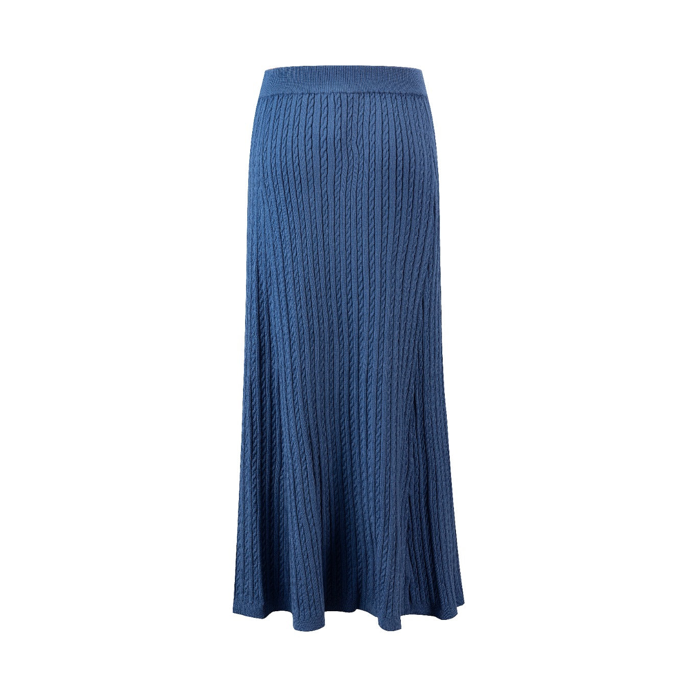 Blue Cableknit Skirt