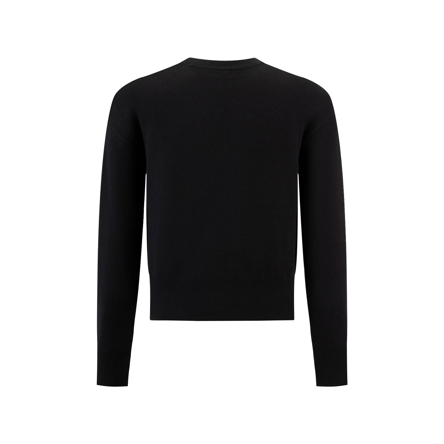 Black Knit Sweater With "Bonjour" Written Across