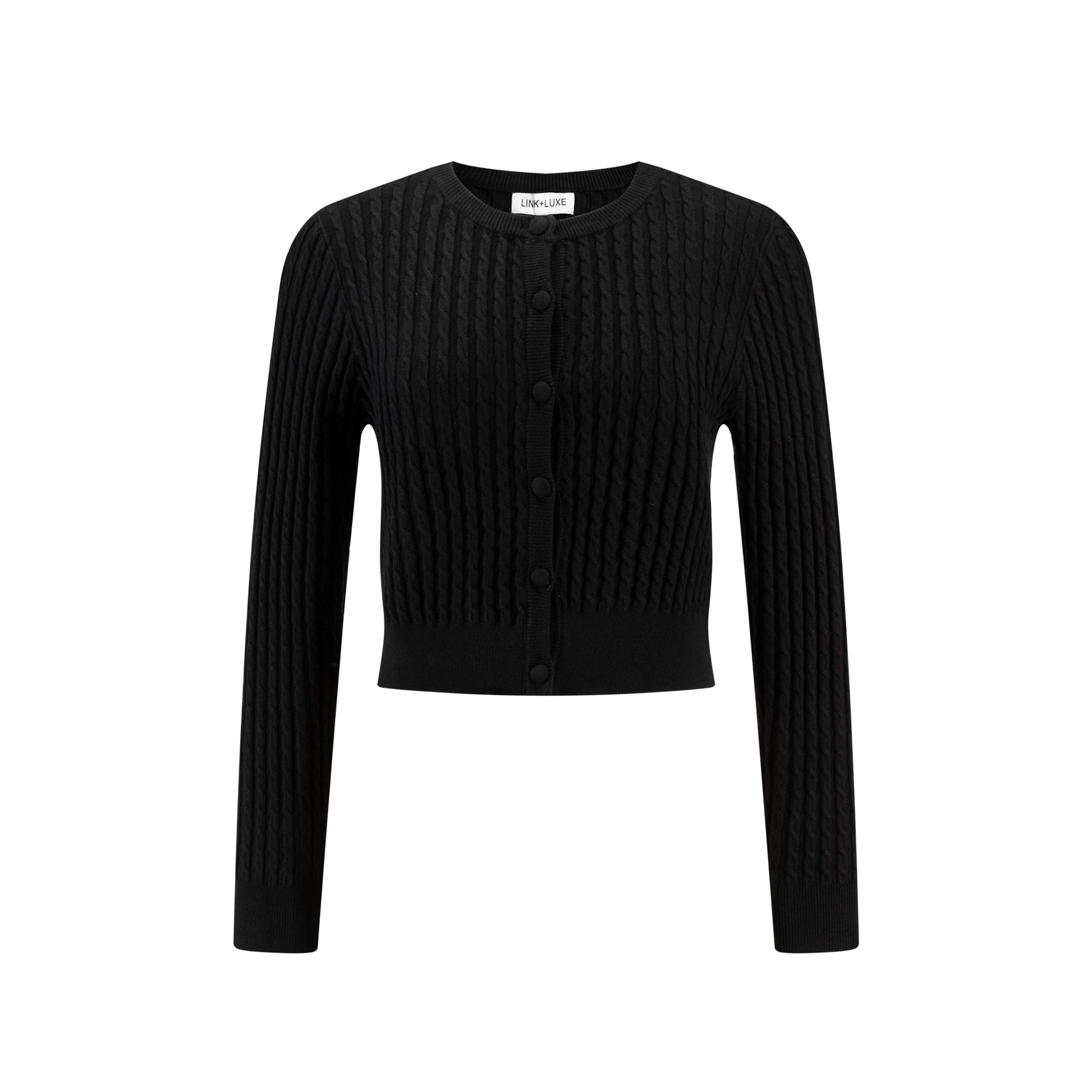 Black Cable Knit Sweater