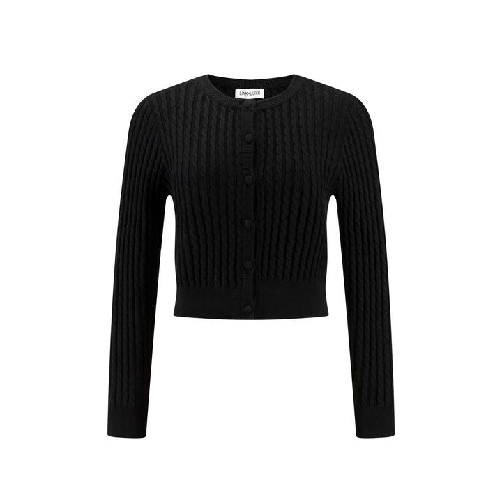 Black Cable Knit Sweater