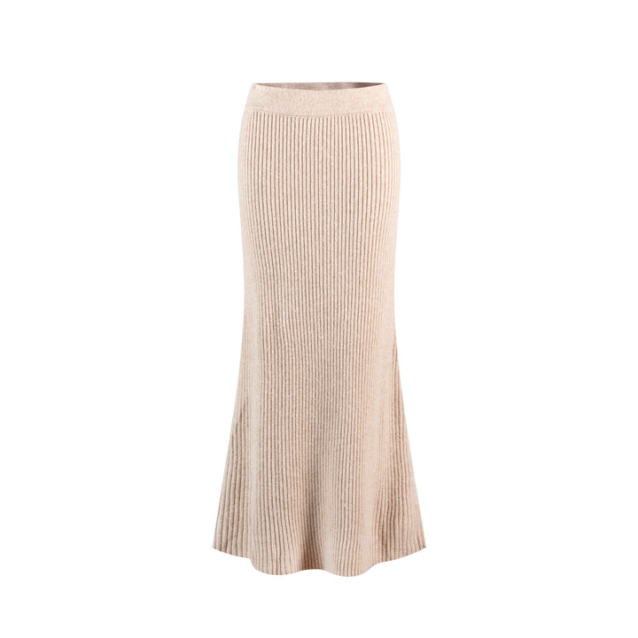 Tan Ribbed Skirt