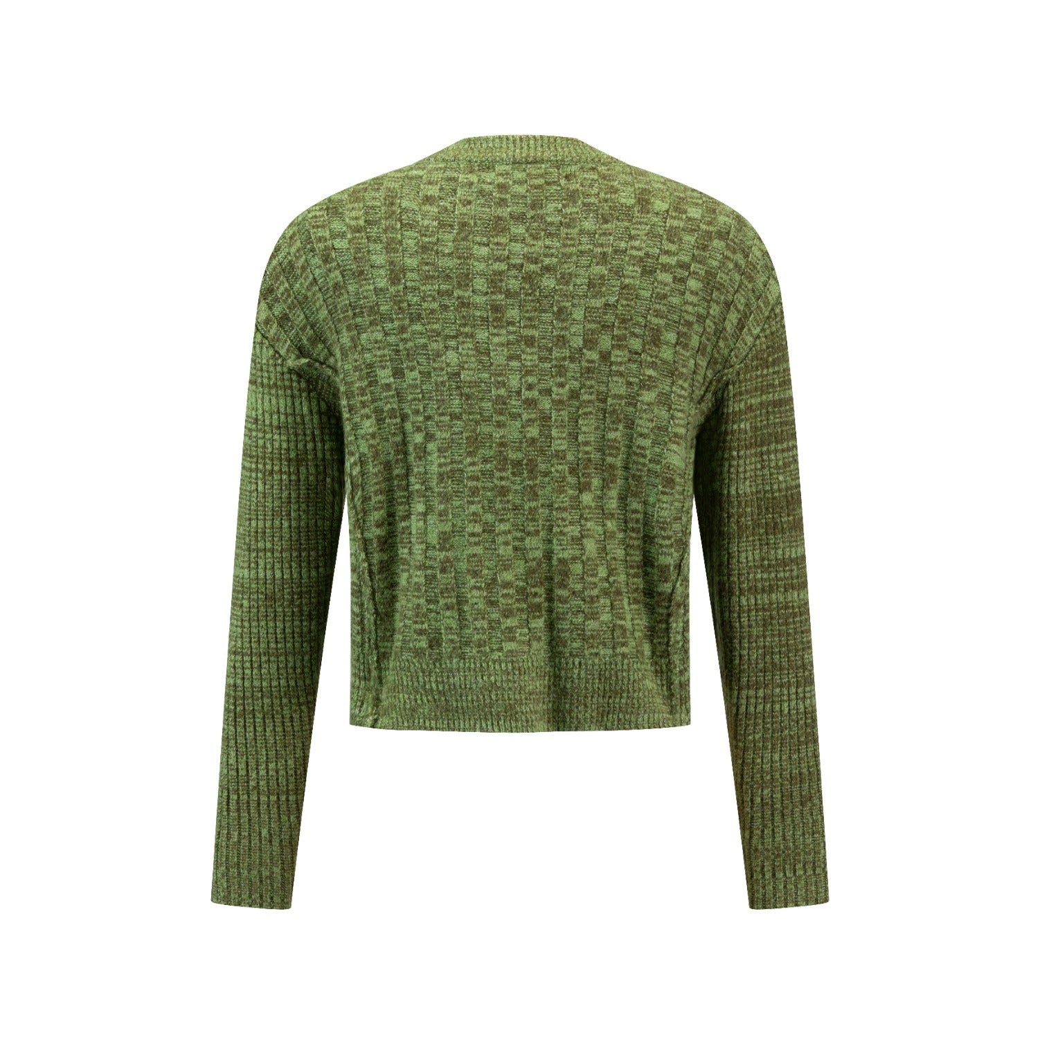 Green And Brown Heathered Sweater