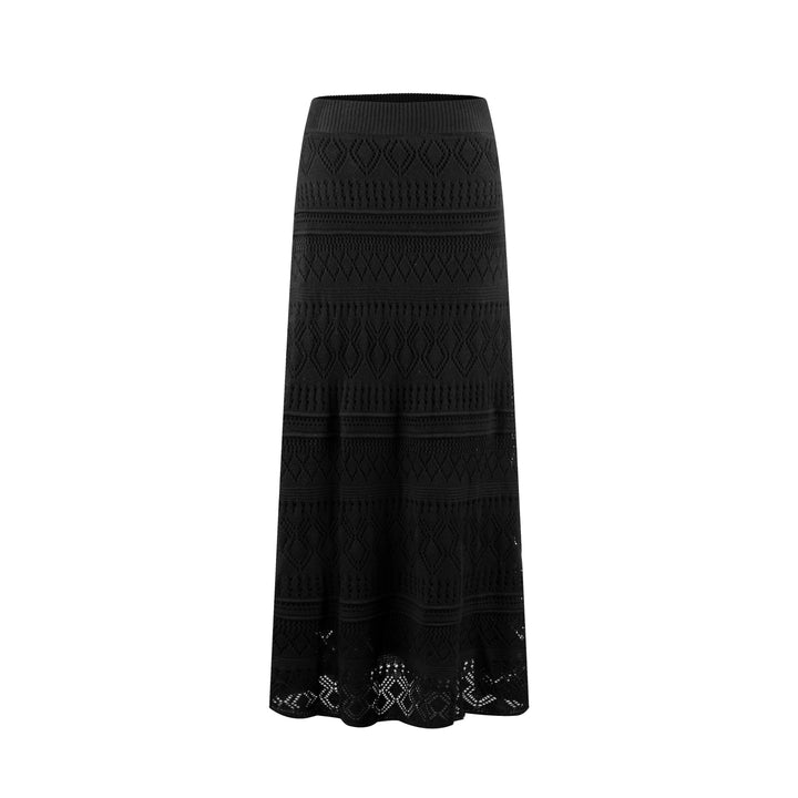 Knit Crochet Maxi Skirt