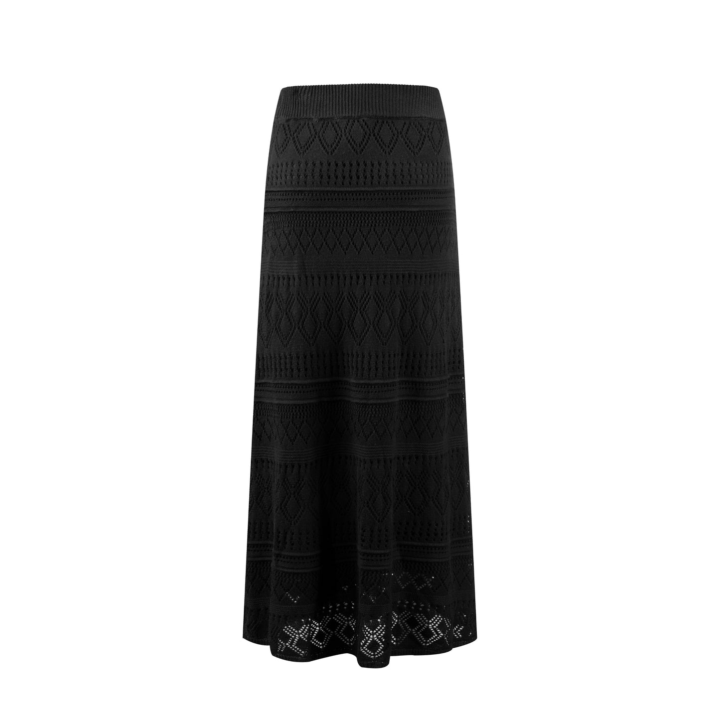 Knit Crochet Maxi Skirt