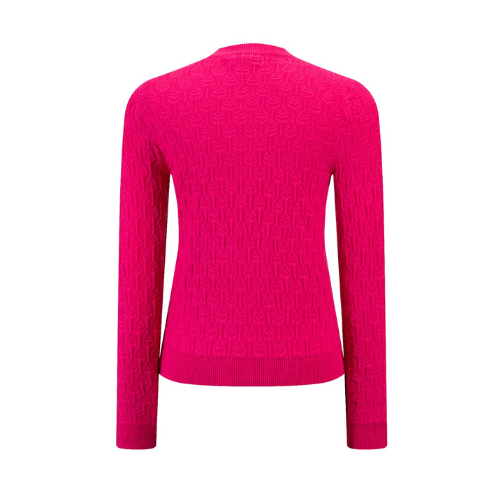 Hot Pink Detailed Knit Top