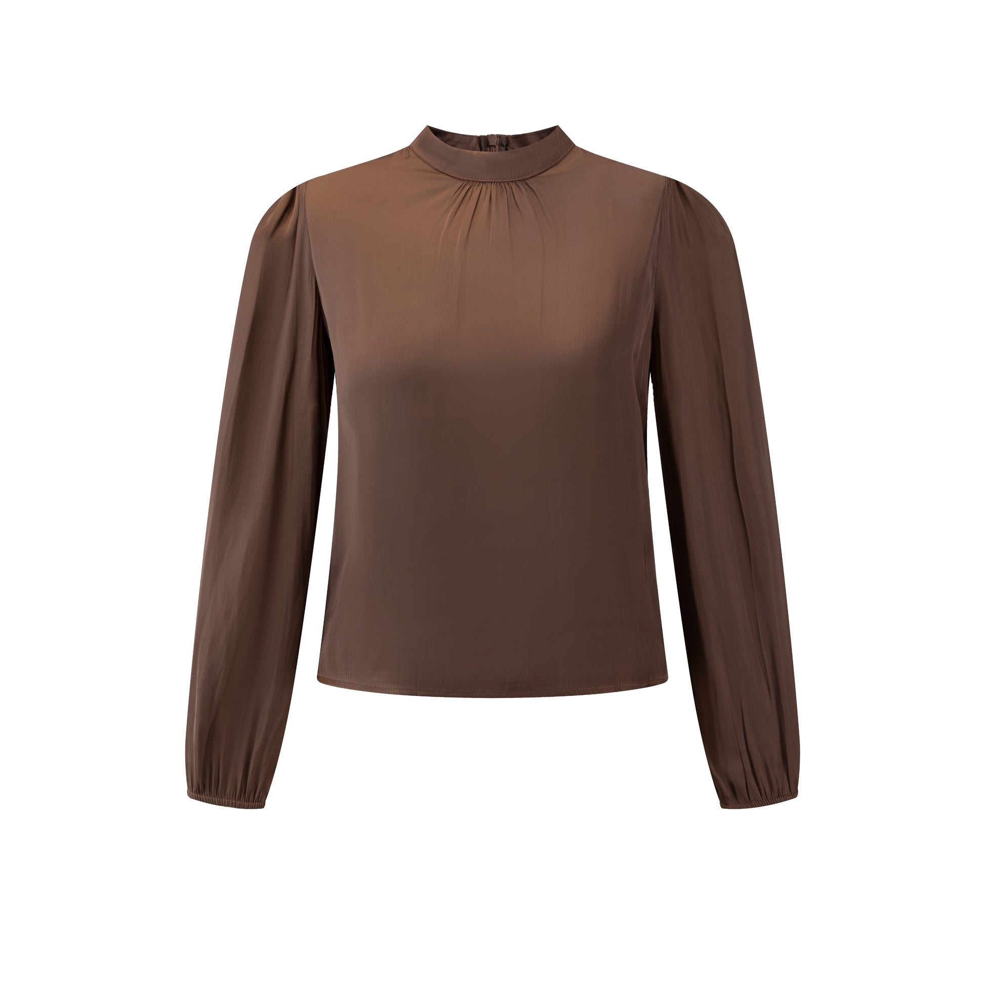 Brown Silk Top