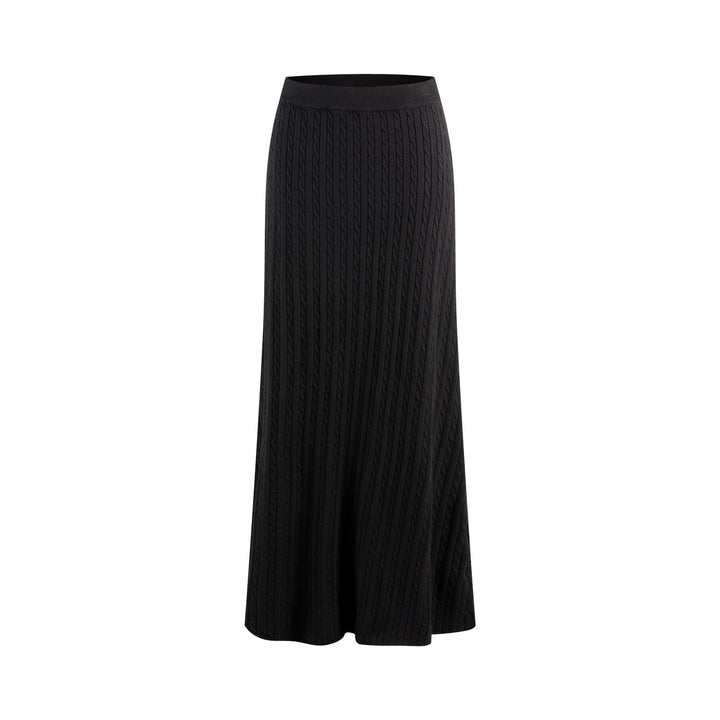 Black Cable Skirt