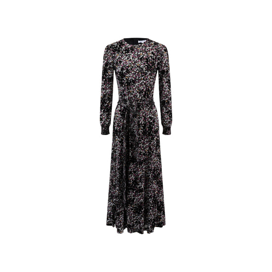 Pressed Velvet Multi Floral Dress