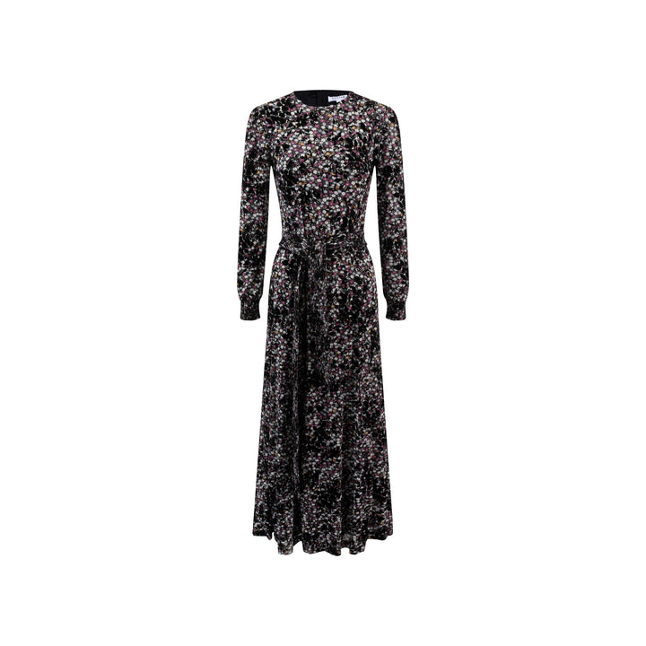 Pressed Velvet Multi Floral Dress