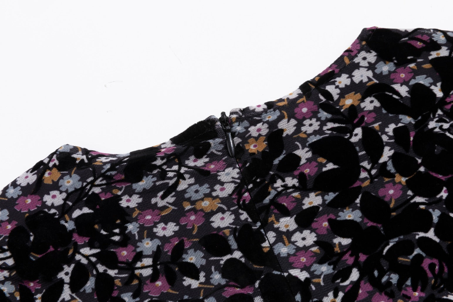 Pressed Velvet Multi Floral Dress