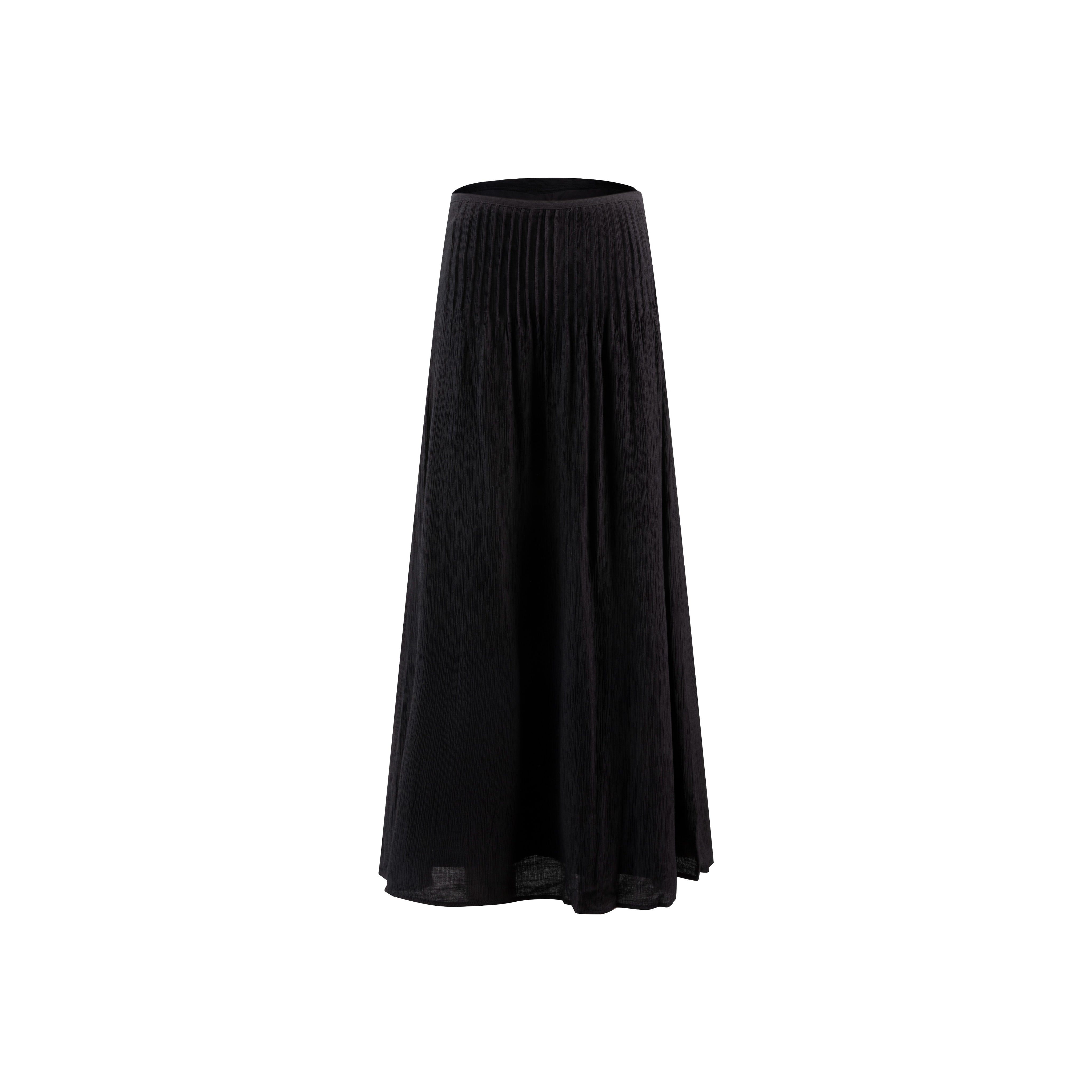 Black Chiffon Skirt - TW4274ST-A