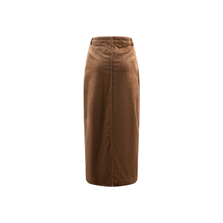 Brown Corduroy Skirt