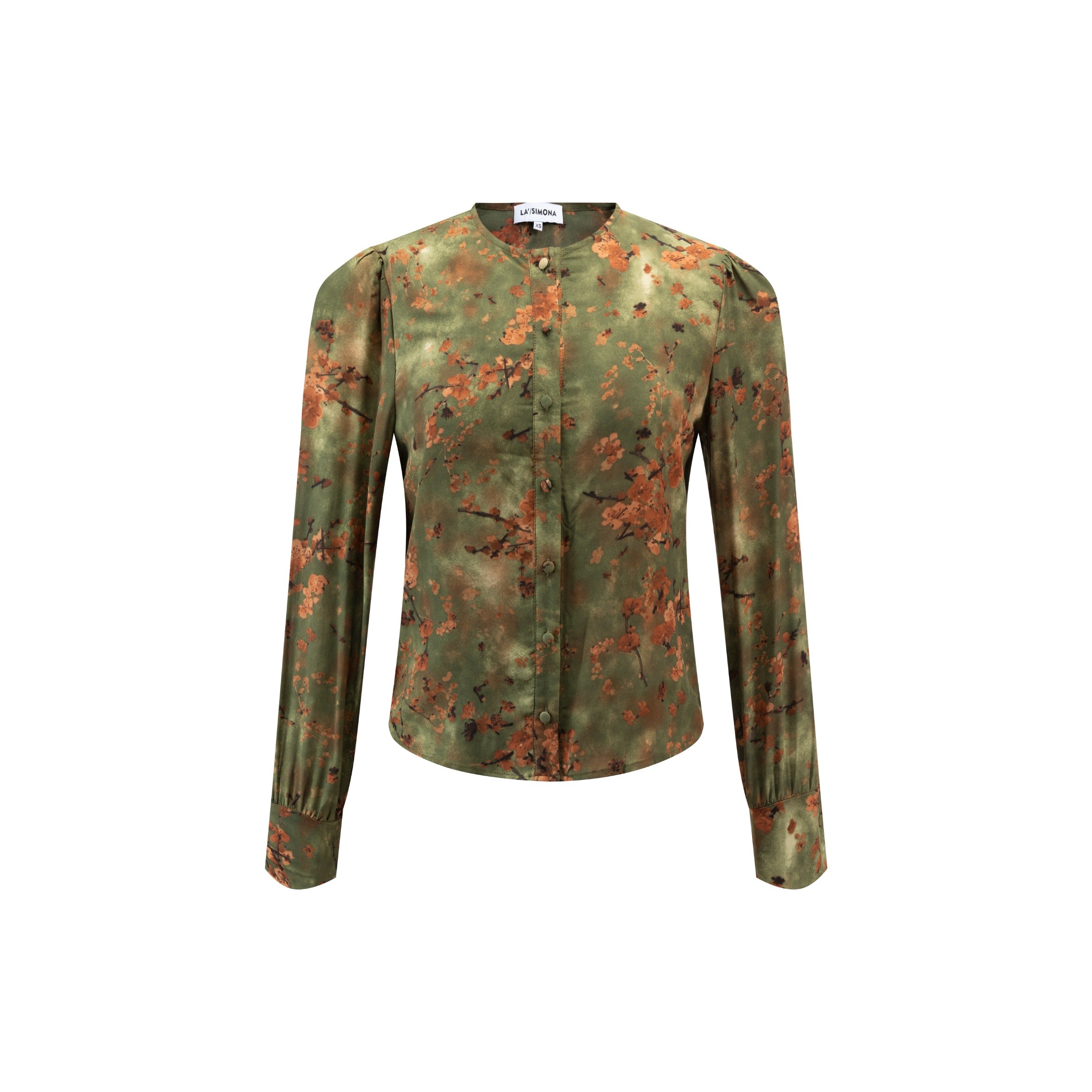 Green And Rust Printed Shirt