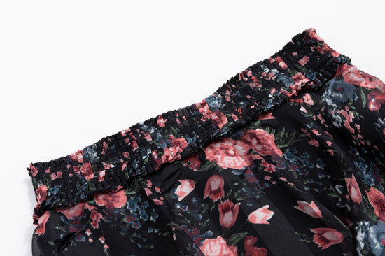 Chiffon Floral Layered Skirt