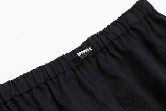 Black Multi Pocket Thin Ribbing