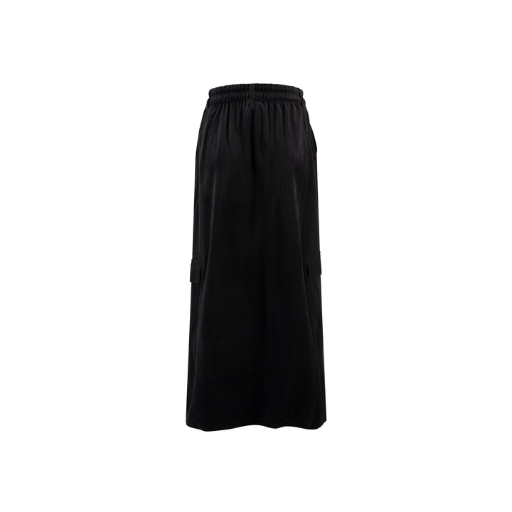 Black Multi Pocket Drawstring Skirt