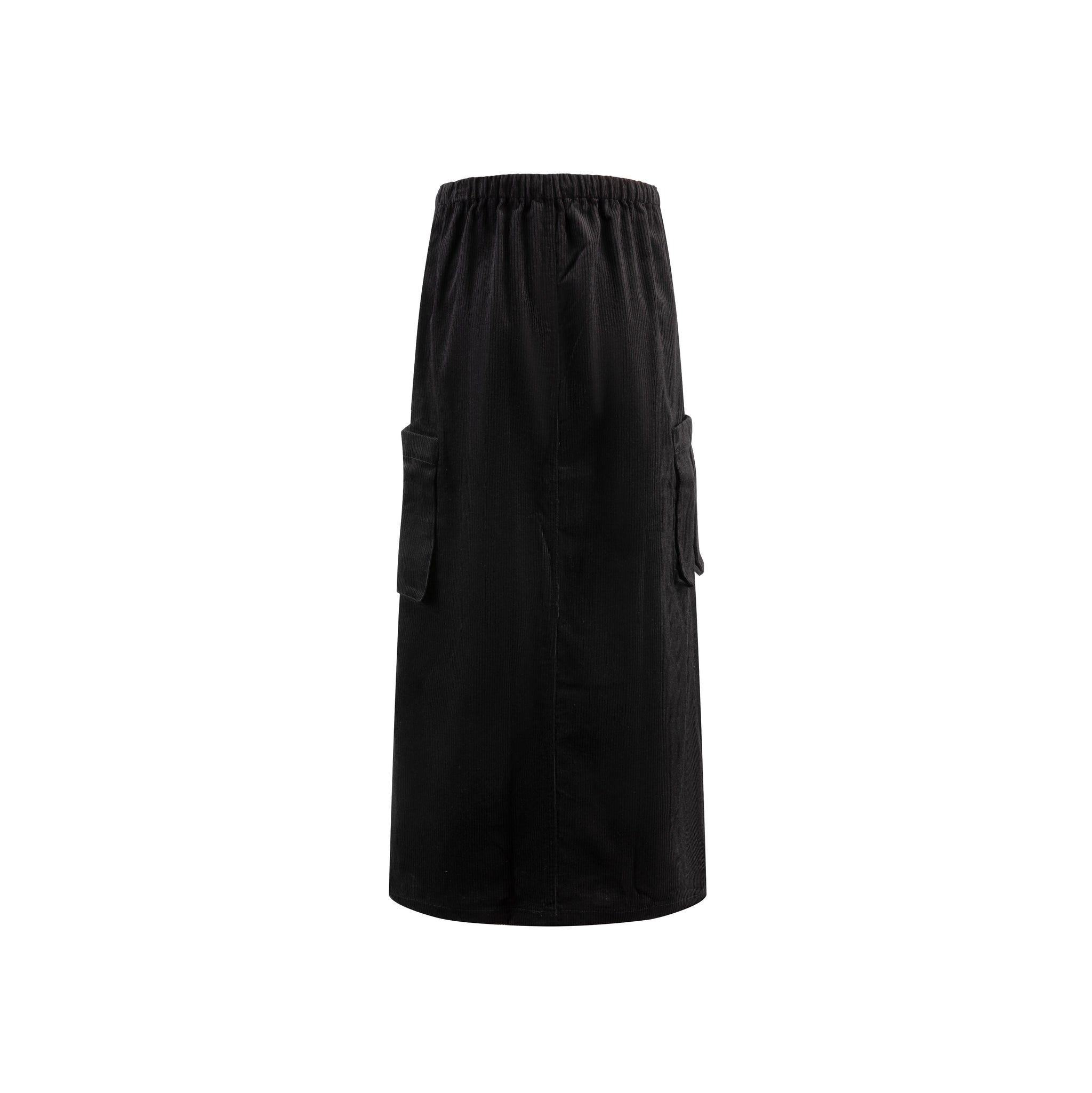 Black Cargo Pocket Skirt