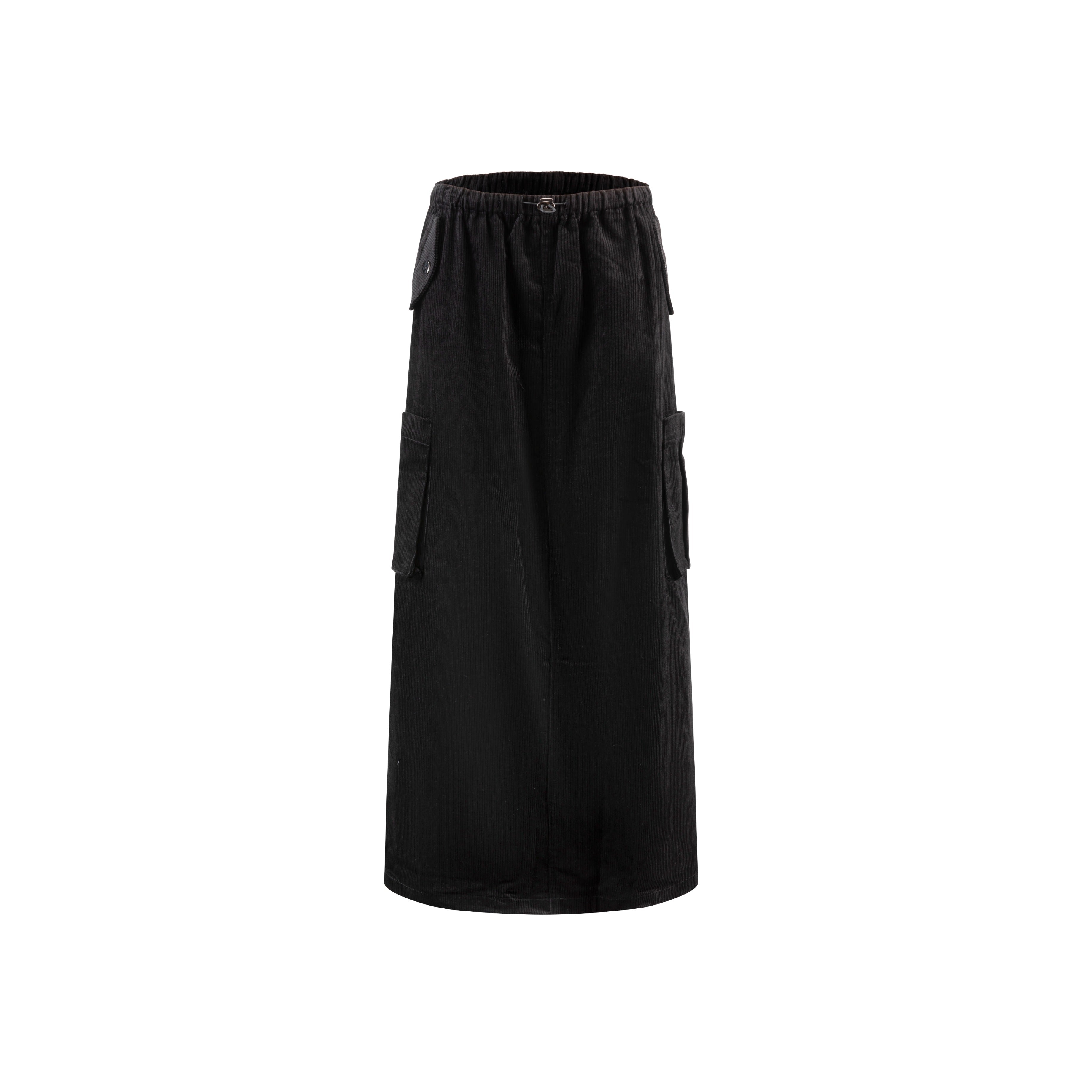 Black Cargo Pocket Skirt