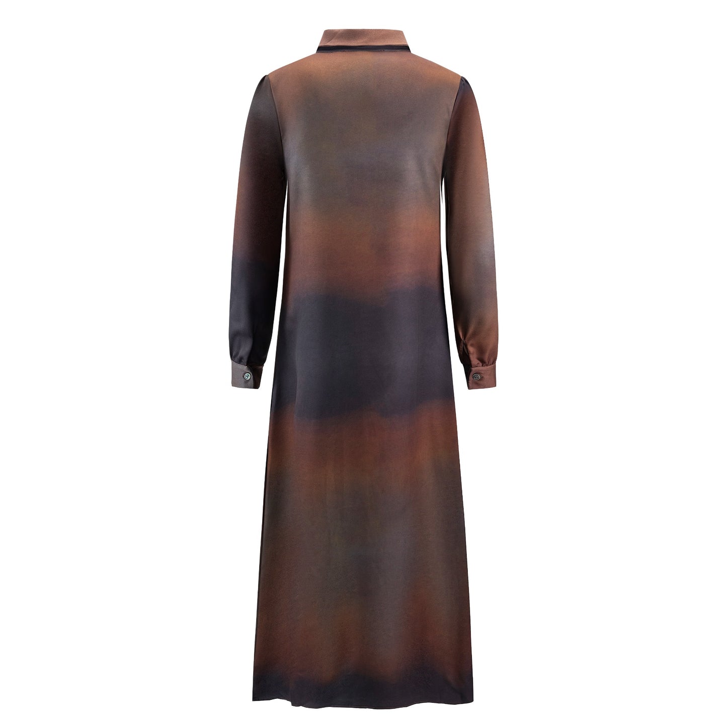 Brown And Black Ombre Shirt Dress