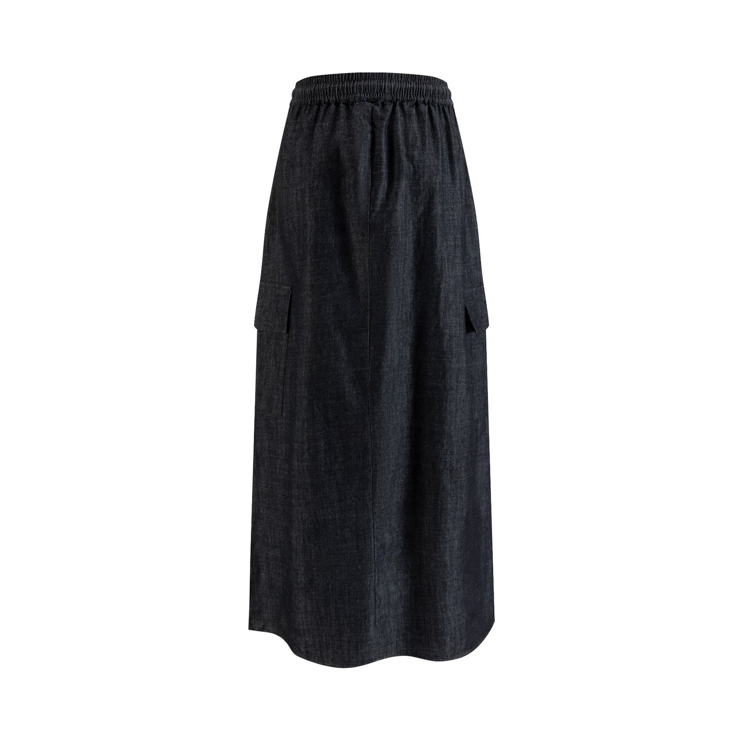 Black Denim Cargo Skirt - TS5073S-C