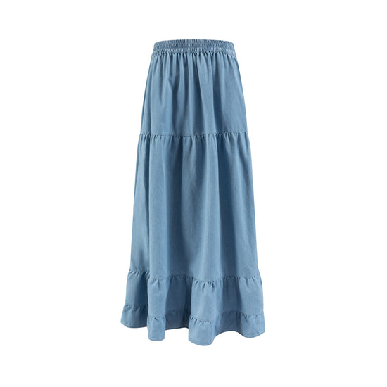 Light Blue Denim Layer Skirt