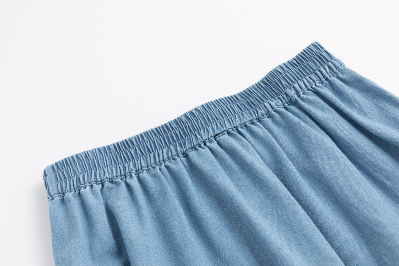 Light Blue Denim Layer Skirt