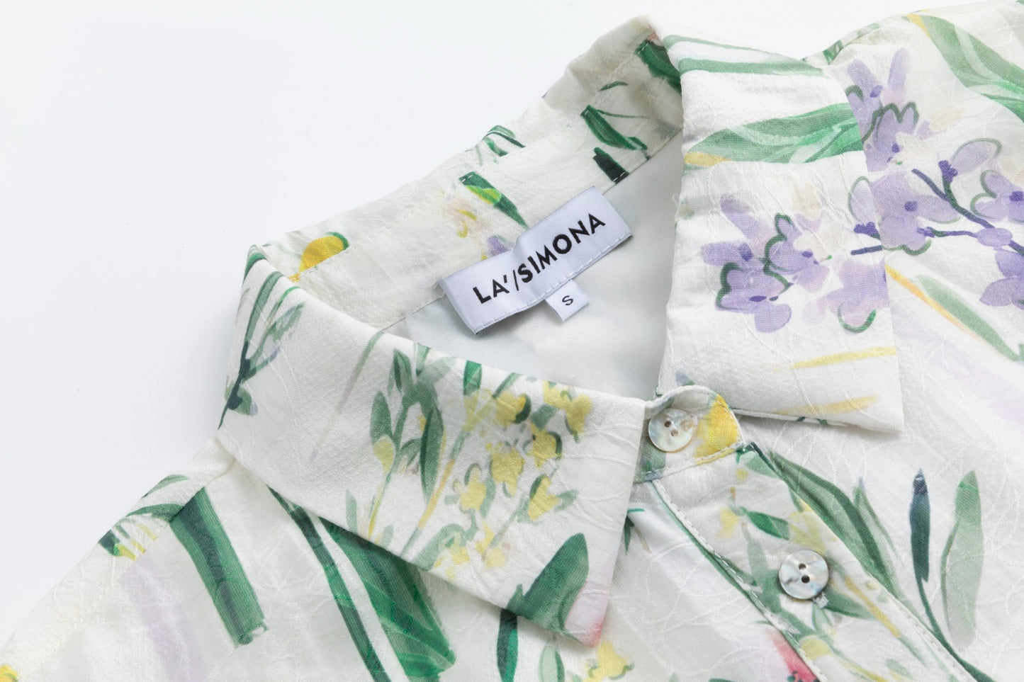 White Base Multicolor Plant Printed Top