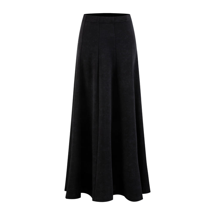 Black Acid Wash Skirt