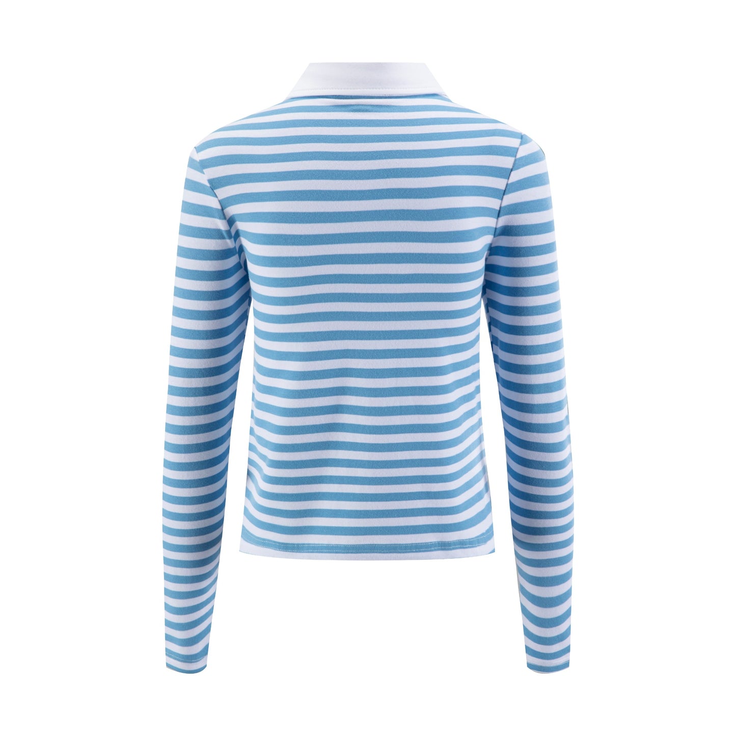 Blue/White Stripes Polo Top