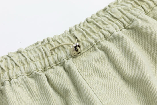 Light Green Denim Cargo Skirt