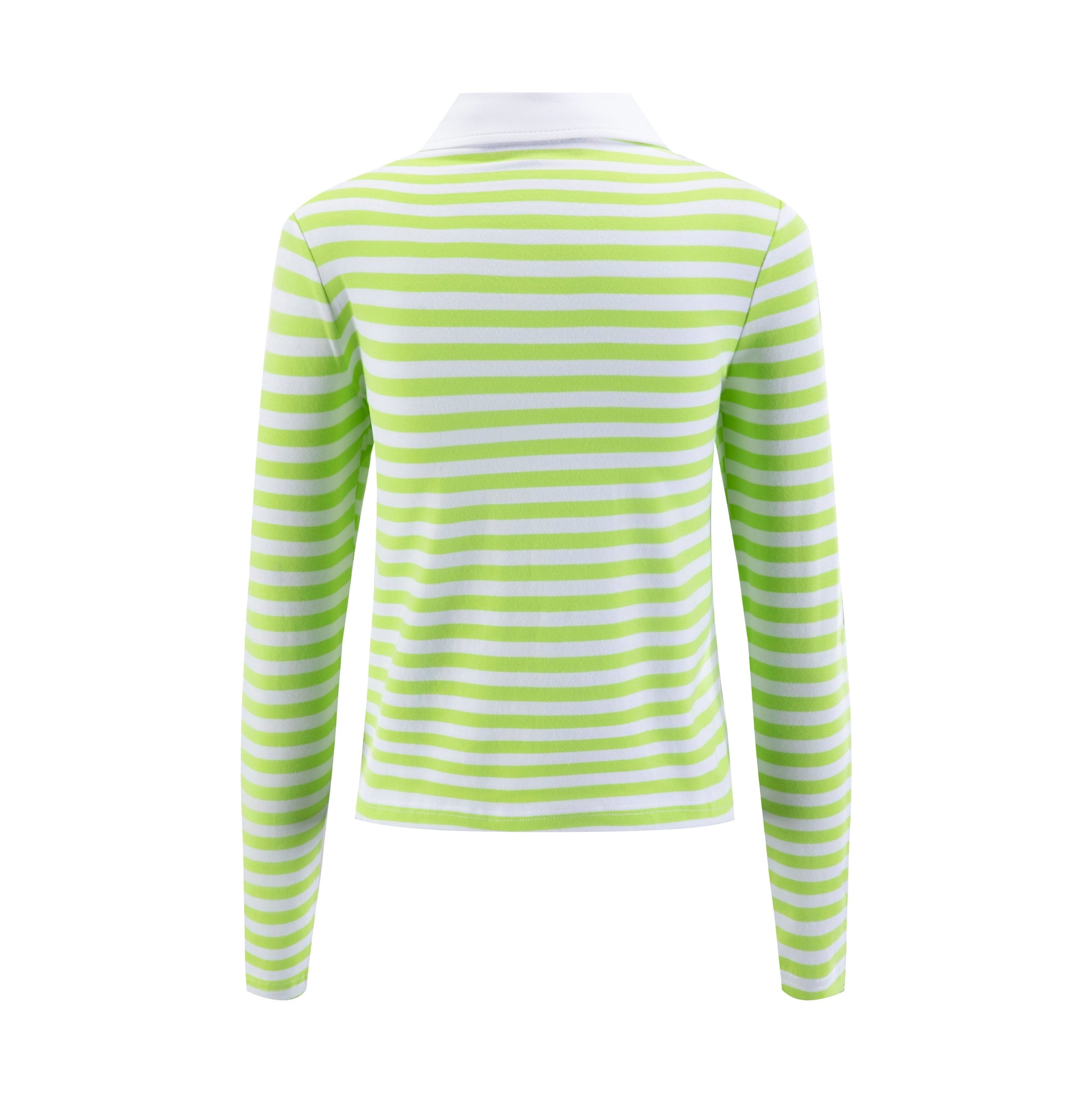 Pistachio/White Stripes Polo Top