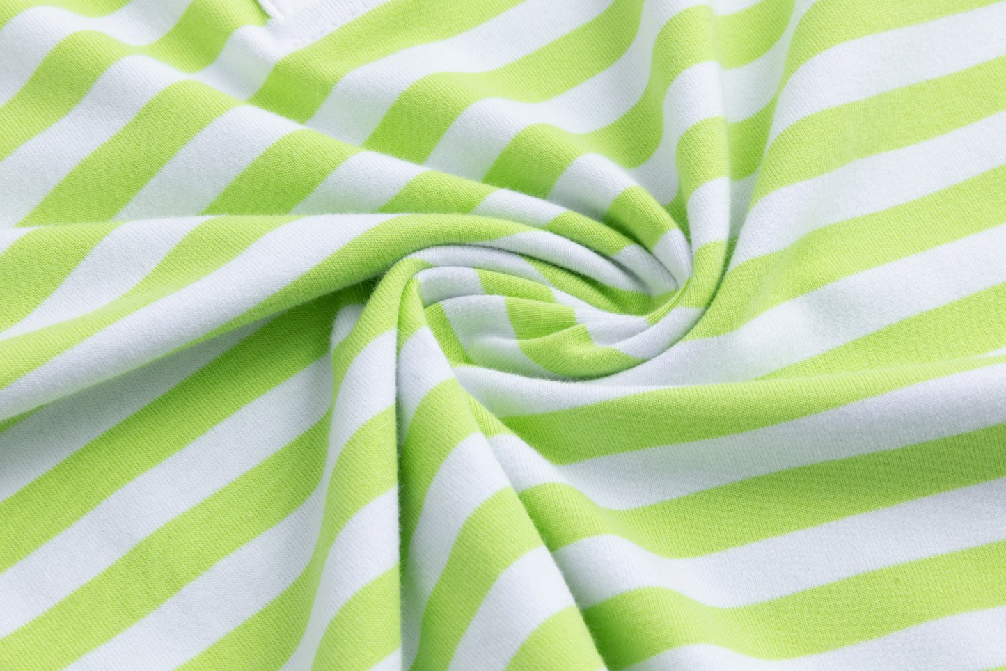 Pistachio/White Stripes Polo Top