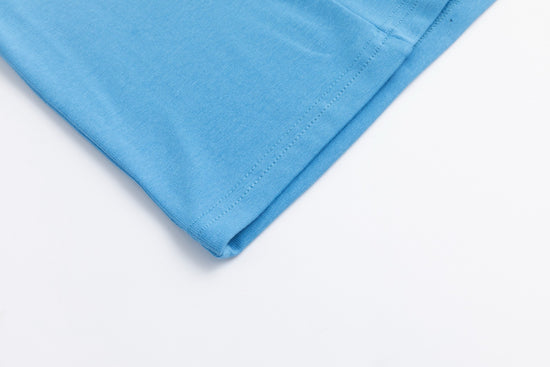 Cropped Piping Top - Robin Blue