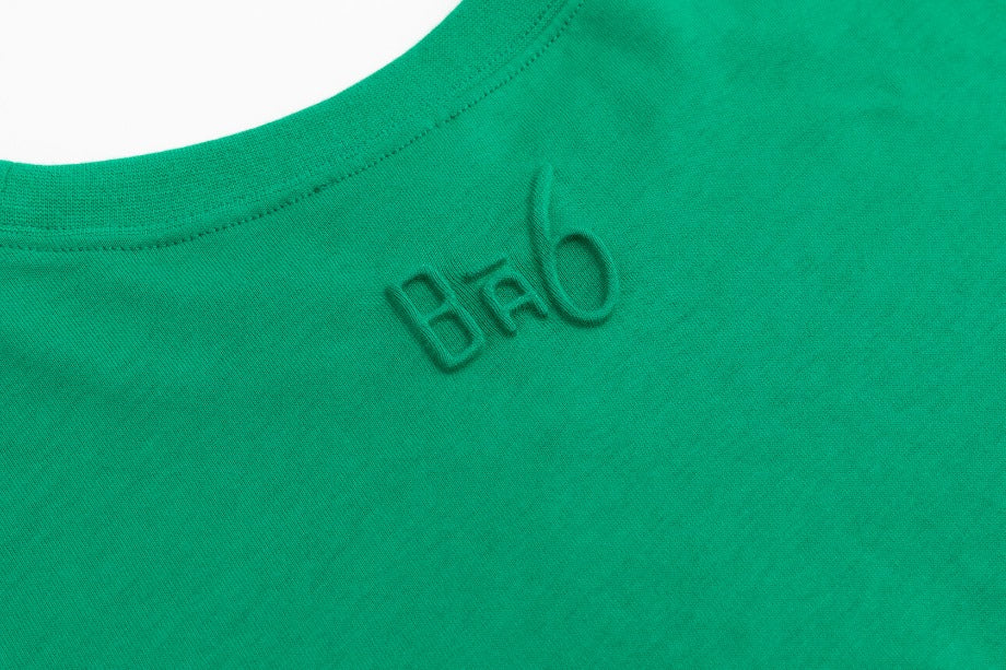 Boxy Fold Over Sleeve T-Shirt - Kelly Green