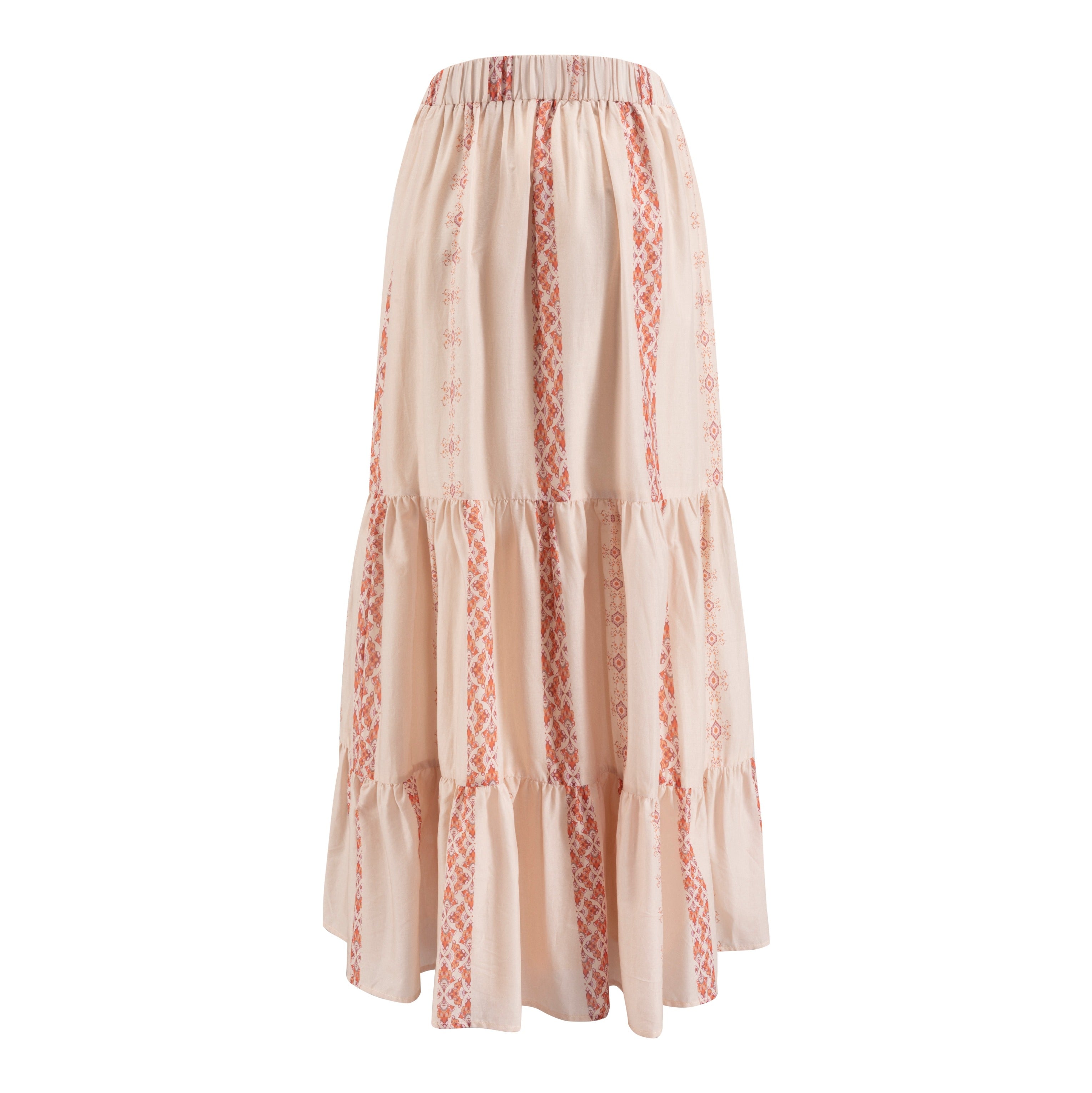 Sand And Peach Printed Skirt