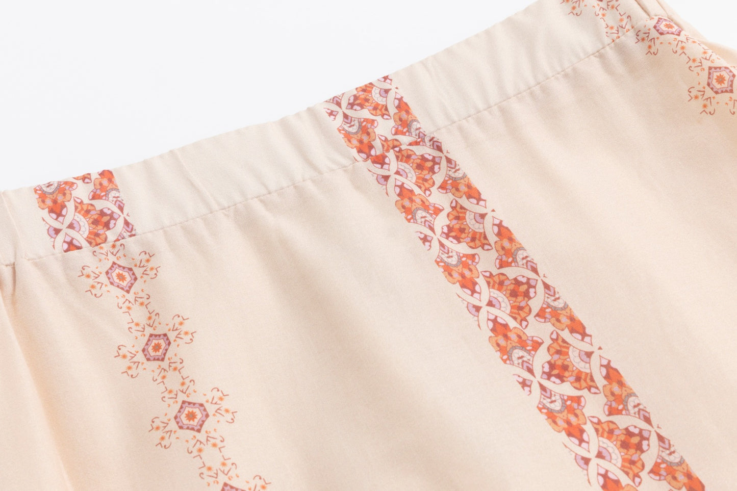 Sand And Peach Printed Skirt